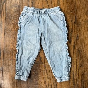 Baby GAP jogger ruffle jeans
